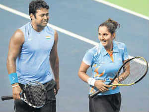 Paes-Sania enter quarterfinals of the mixed doubles event Paes-Sania enter quarterfinals of the mixed doubles event