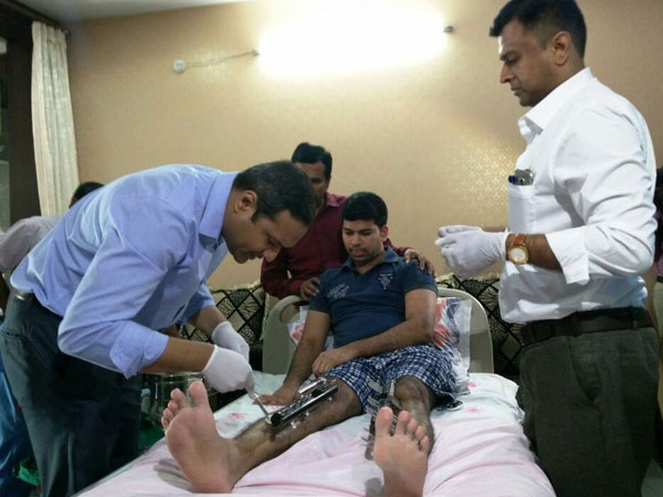 Techie Nikhil reddy is able to walk Techie Nikhil reddy is able to walk