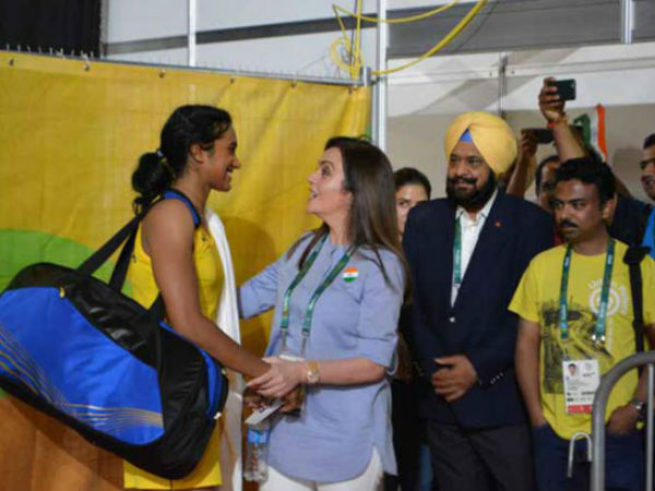 Nita Ambani Congratulations Pv Sindhu for number 5 in BWF Ranking Nita Ambani Congratulations Pv Sindhu for number 5 in BWF Ranking