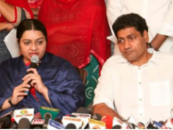 Deepa Jayakumar’s husband Madhavan not quits her party Deepa Jayakumar’s husband Madhavan not quits her party