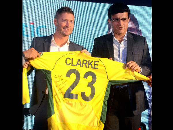 Michael Clarke donates his World Cup winning jersey at the launch of his autobiography Michael Clarke donates his World Cup winning jersey at the launch of his autobiography