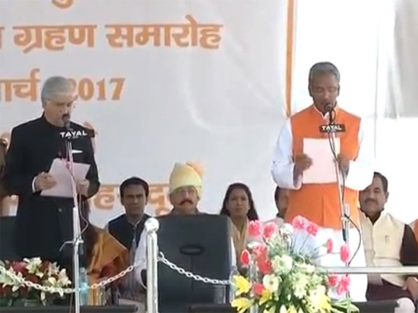 Trivendra Singh Rawat takes oath as Uttarakhand CM Trivendra Singh Rawat takes oath as Uttarakhand CM