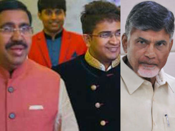 chandrababu met minister narayana, says condolance to his son death chandrababu met minister narayana, says condolance to his son death