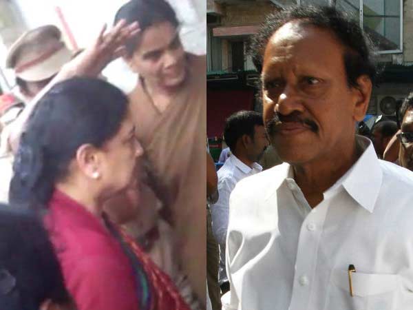 Thambidurai meets Sasikala in the Bengaluru prison. Thambidurai meets Sasikala in the Bengaluru prison.