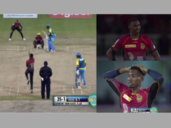 WATCH: Ball hits stumps, reaches boundary but bails refuse to fall in CPL 2017 WATCH: Ball hits stumps, reaches boundary but bails refuse to fall in CPL 2017