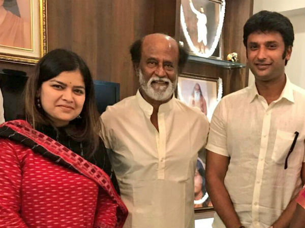 Poonam Mahajan meet Rajinikanth at his residence in Chennai Poonam Mahajan meet Rajinikanth at his residence in Chennai