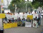 Protest against UN building