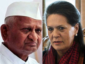 Anna Hazare-Sonia Gandhi Anna Hazare-Sonia Gandhi