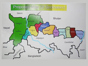 Gorkhaland Map Gorkhaland Map