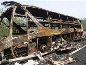 China Bus blaze kills 41 China Bus blaze kills 41
