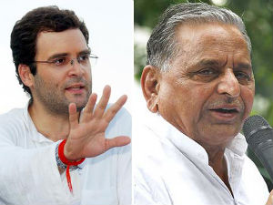 Rahul Gandhi and Mulayam Singh Yadav Rahul Gandhi and Mulayam Singh Yadav