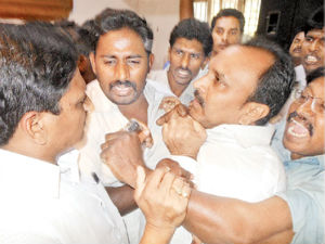 YSRCP leader Rajababu attacked YSRCP leader Rajababu attacked