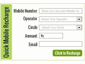 Quick Mobile Recharge Widget Quick Mobile Recharge Widget