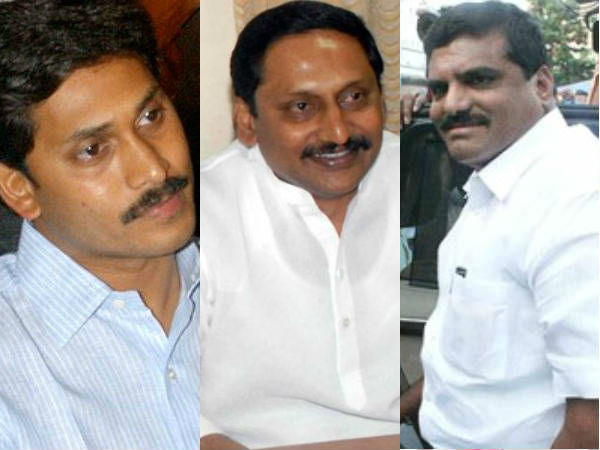 YS Jagan - Kiran Kumar Reddy - Botsa Satyanarayana YS Jagan - Kiran Kumar Reddy - Botsa Satyanarayana