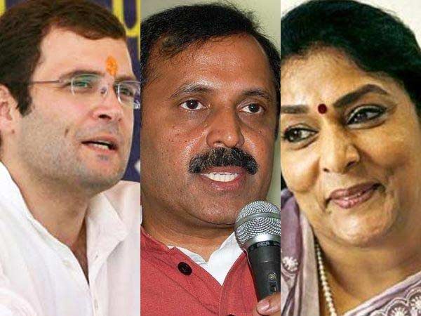 Rahul Gandhi-Madhu Yashki-Renuka Chowdhary Rahul Gandhi-Madhu Yashki-Renuka Chowdhary
