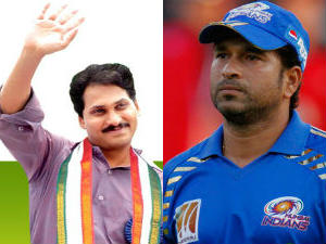 YS Jagan - Sachin Tendulkar YS Jagan - Sachin Tendulkar