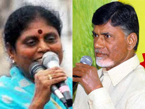 YS Vijayamma and Chandrababu Naidu YS Vijayamma and Chandrababu Naidu