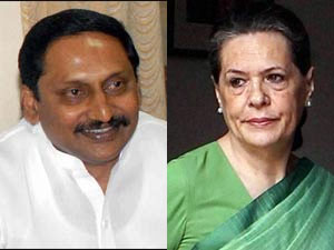 Kiran Kumar Reddy and Sonia Gandhi Kiran Kumar Reddy and Sonia Gandhi