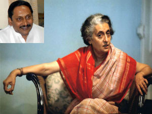 Kiran says Indira Gandhi was against to divide Kiran says Indira Gandhi was against to divide