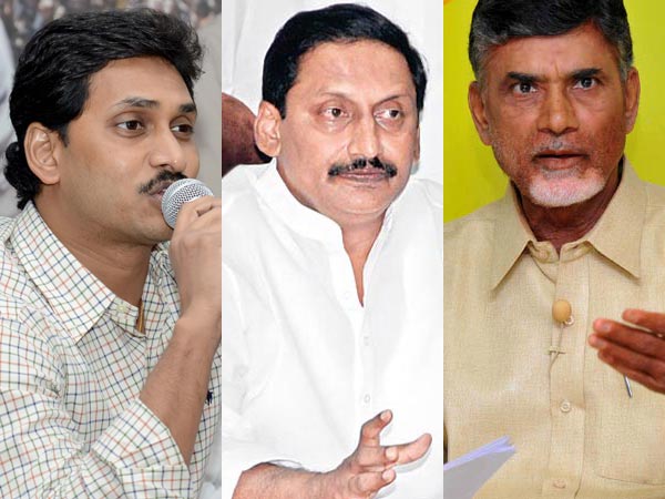 Jagan Reddy, Kiran Reddy and Chandrababu Naidu Jagan Reddy, Kiran Reddy and Chandrababu Naidu
