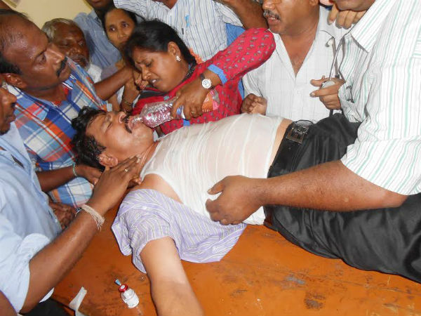 MLA Ramachandra Reddy Commits suicide attempt MLA Ramachandra Reddy Commits suicide attempt
