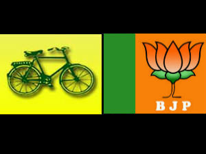 TDP, BJP alliance: Tension occurres in T BJP Office TDP, BJP alliance: Tension occurres in T BJP Office
