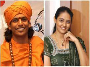 Ranjitha and Nityananda in tirumala Ranjitha and Nityananda in tirumala