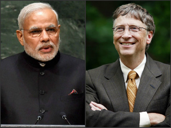 Impressed by Modi's commitment to fighting poverty: Bill Gates Impressed by Modi's commitment to fighting poverty: Bill Gates