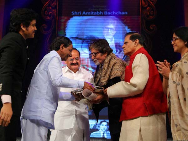 Megastar Amitabh Bachchan conferred ANR award Megastar Amitabh Bachchan conferred ANR award