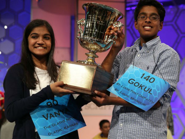 Indian-Americans Vanya Shivashankar, Gokul Venkatachalam share National Spelling Bee 2015 Indian-Americans Vanya Shivashankar, Gokul Venkatachalam share National Spelling Bee 2015