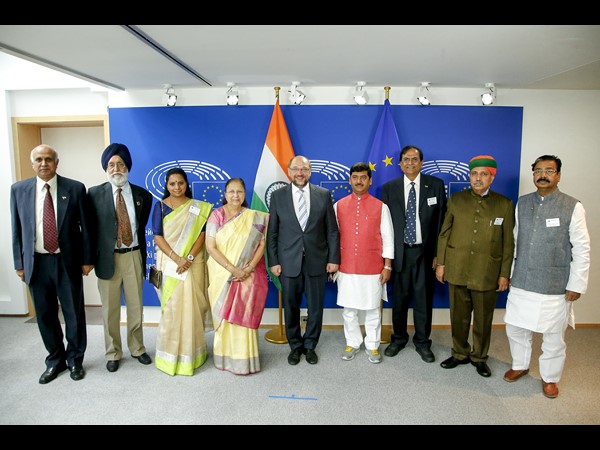 TRS MP Kavitha visited Belgium with Lok Sabha Speaker TRS MP Kavitha visited Belgium with Lok Sabha Speaker