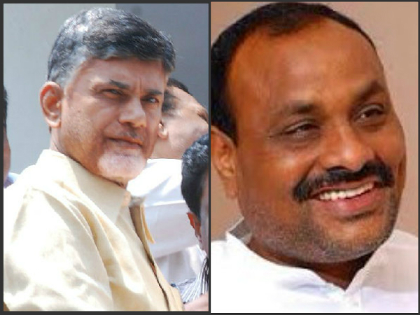 Kuppam project: Chandrababu favours, Acchennaidu rejects Kuppam project: Chandrababu favours, Acchennaidu rejects
