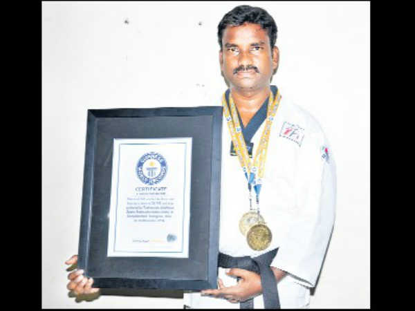 RPF Jawan in Guinness Record for Maximum Full Contact Kicks RPF Jawan in Guinness Record for Maximum Full Contact Kicks