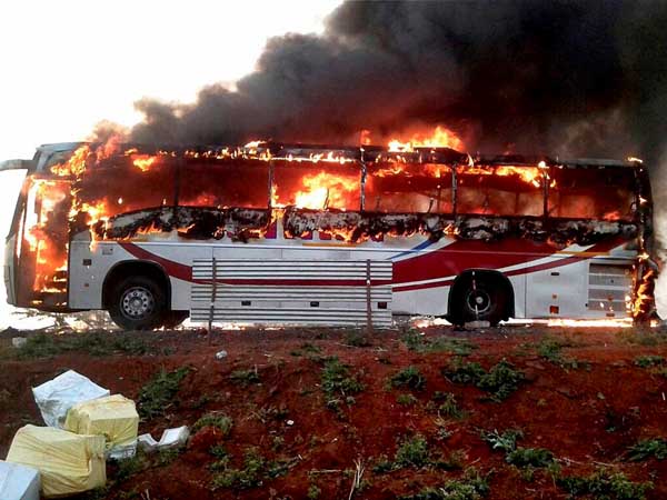 flares on the bus in anantapur district flares on the bus in anantapur district