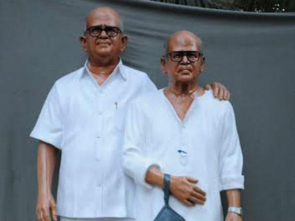 Bapu and ramana Statues at Godavari Shore Bapu and ramana Statues at Godavari Shore