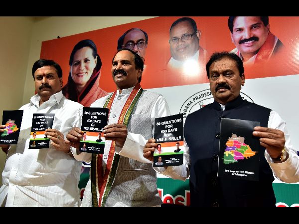 Congress Party 50 questions to KCR Congress Party 50 questions to KCR