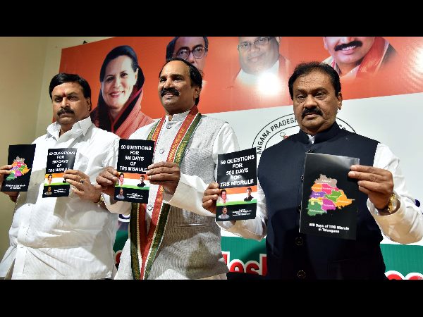 Congress Party 50 questions to KCR Congress Party 50 questions to KCR