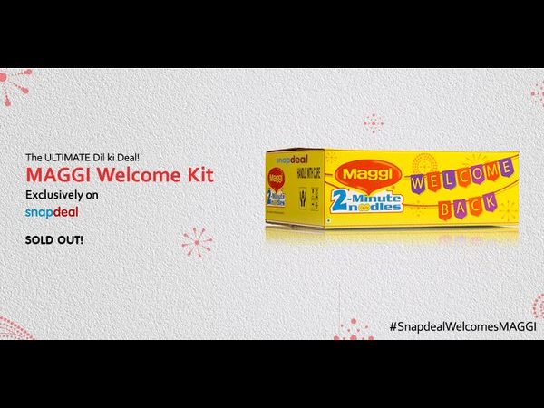 60,000 Maggi WelcomeKits sold out in 5 mins; Round 2 up on Nov 16 60,000 Maggi WelcomeKits sold out in 5 mins; Round 2 up on Nov 16