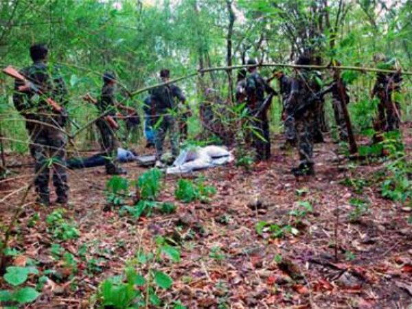 Four Naxals killed in encounter with police in Chhattisgarh Four Naxals killed in encounter with police in Chhattisgarh