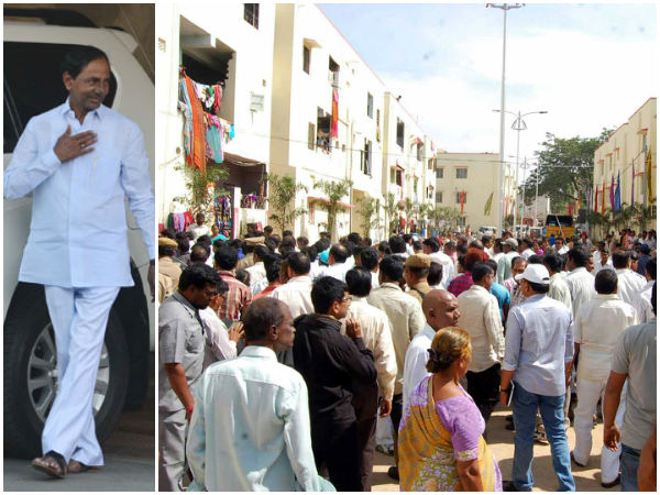 CM KCR Inaugurates Double Bedroom Houses In IDH Colony CM KCR Inaugurates Double Bedroom Houses In IDH Colony