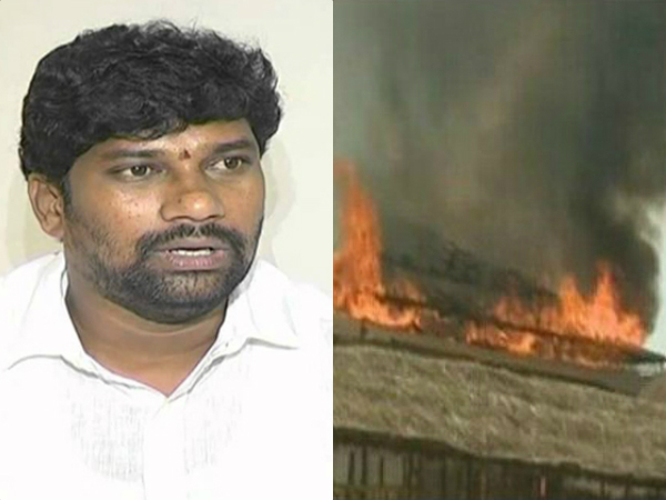 Balka Suman on fire accident at ayutha chandi yagam Balka Suman on fire accident at ayutha chandi yagam