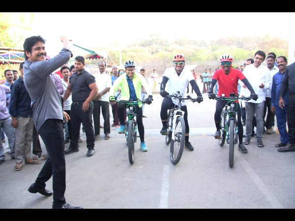 సైకిల్పై కింగ్ నాగార్జున
