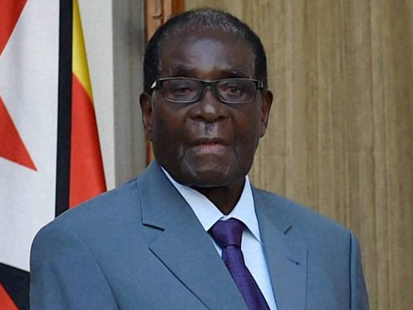 Robert Mugabe appears to be snoozing alongside Japanese Prime Minister Robert Mugabe appears to be snoozing alongside Japanese Prime Minister