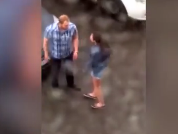 Shocking video shows man punching girlfriend to the floor Shocking video shows man punching girlfriend to the floor