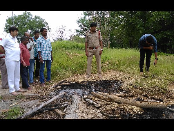 కుక్క పిల్లలు సజీవ దహనం