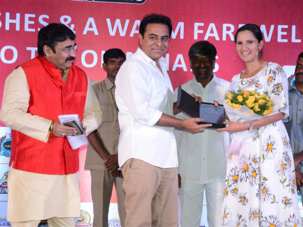 రియోలో సత్తా చాటండి: అథ్లెట్లకు కేటీఆర్ వీడ్కోలు