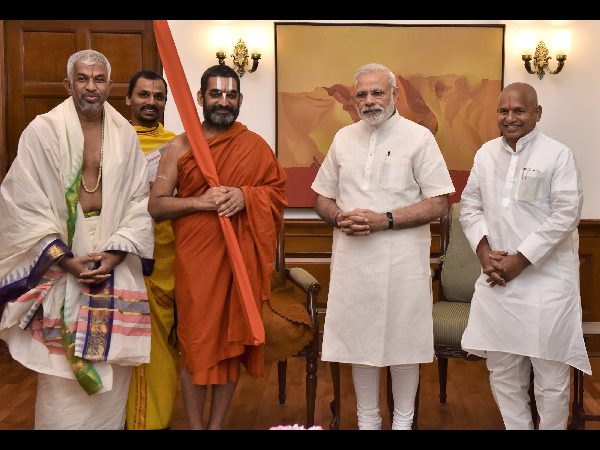 Chinna Jeeyar Swamy meets PM Narendra Modi Chinna Jeeyar Swamy meets PM Narendra Modi