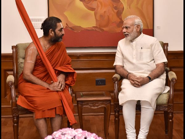 Chinna Jeeyar Swamy meets PM Narendra Modi Chinna Jeeyar Swamy meets PM Narendra Modi