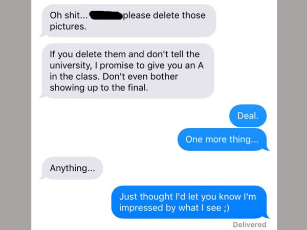 Teacher accidentally sends hot selfies to student, what happens next is hilarious Teacher accidentally sends hot selfies to student, what happens next is hilarious