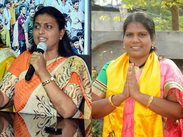 Peethala Sujatha slams YSRCP MLA Roja for her attitude Peethala Sujatha slams YSRCP MLA Roja for her attitude